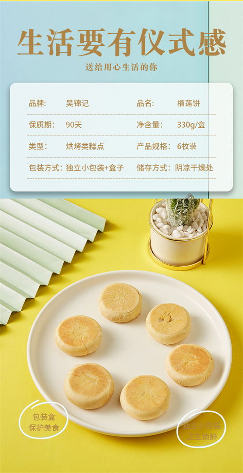 榴蓮飄香，酥脆誘人 吳錦記榴蓮酥餅禮盒裝，開啟休閑美食新風(fēng)尚